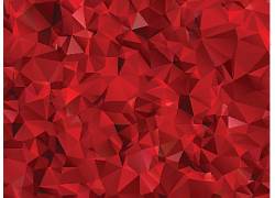 红色立体几何图案拼接图片